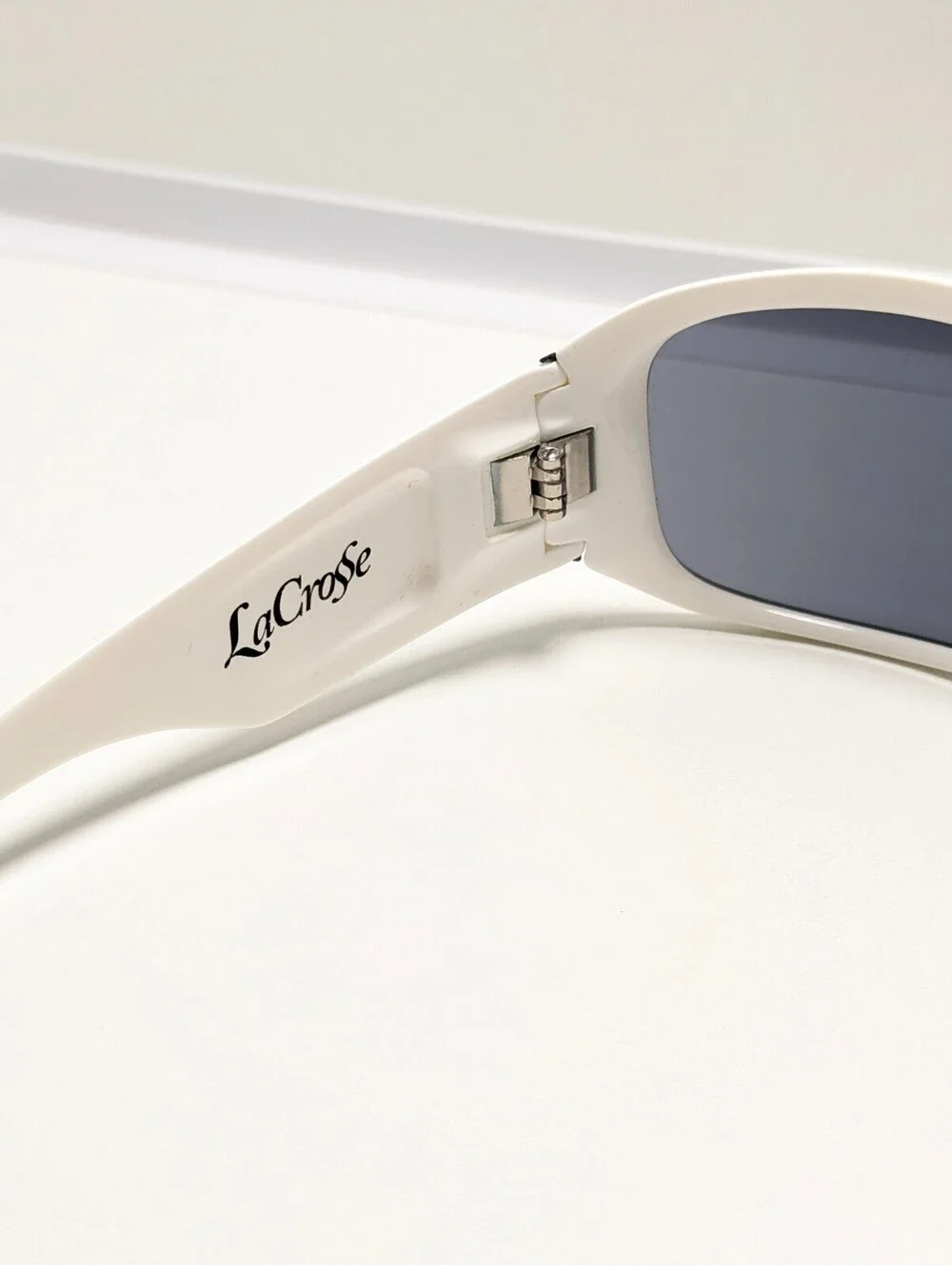 Spy+ Optic LaCrosse Mens White Wraparound Sunglasses Black Lens UV Protection